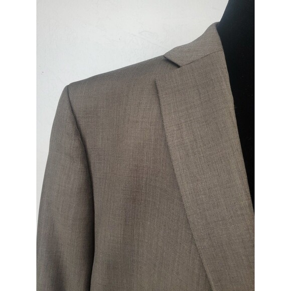 LRL Lauren Ralph Lauren Brown Gray Blazer Sports Coat Size 48 L 100% WOOL - Picture 2 of 7